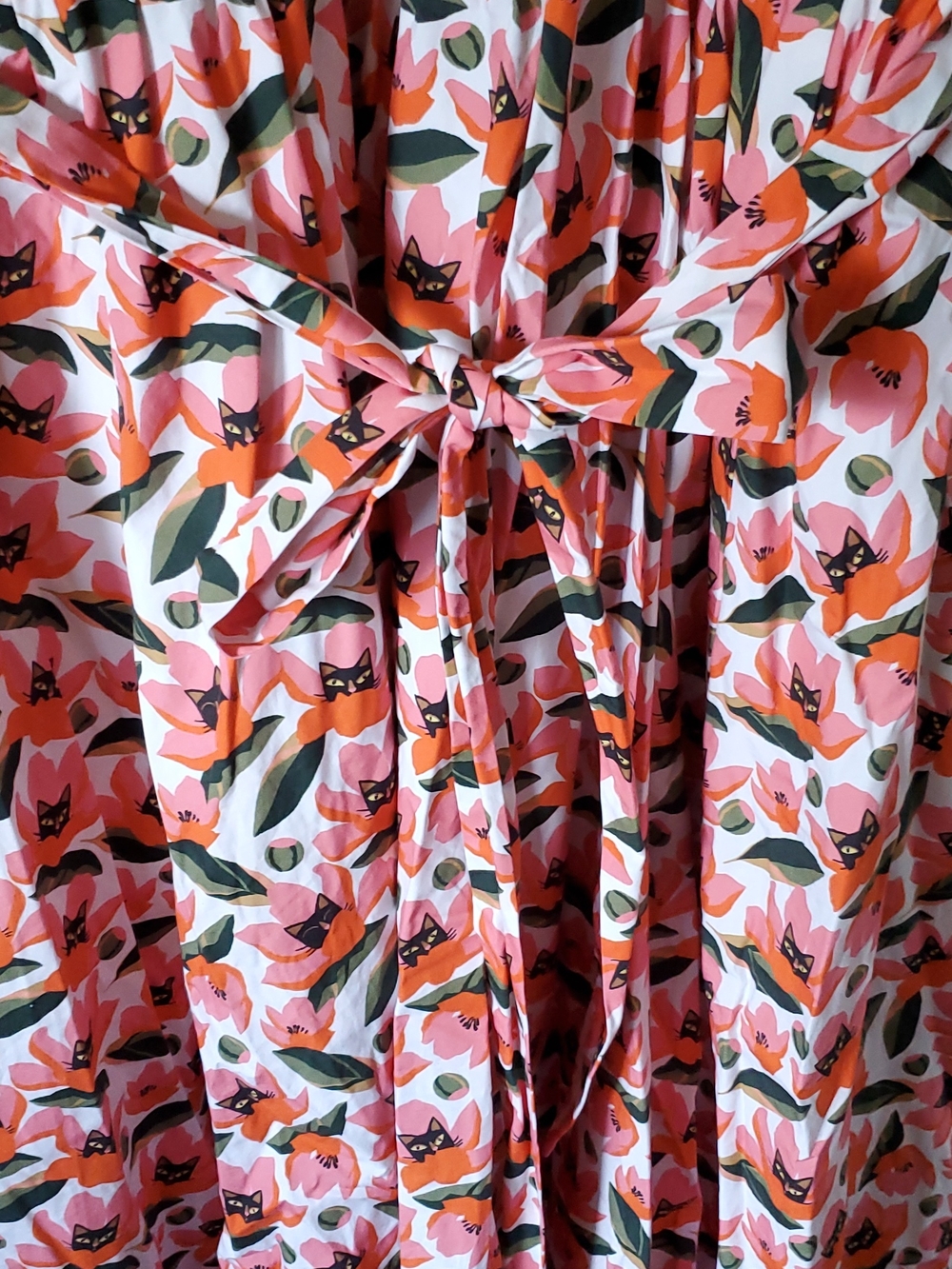 ModCloth Instant Energy Faux-Wrap Dress in Hide & Purr Cat Print, Size XL GUC - Picture 6 of 9